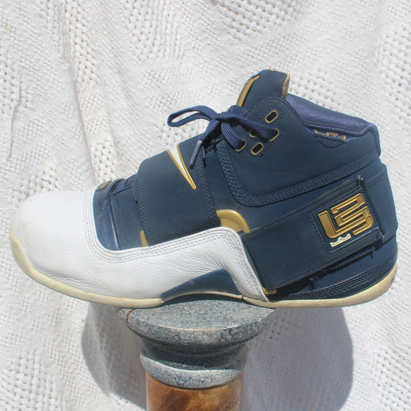 Nike Lebron Zoom Soldier Dunkman Navy Blue White Size 10.5 - Picture 2 of 10